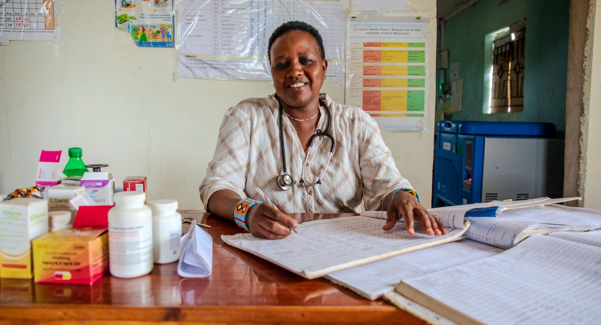 Dr. Muhammad Maiturare, Head of the General Hospital with Nutrition Stabilization Center supported by Action Against Hunger in Gwadabawa, Sokoto State, Nigeria