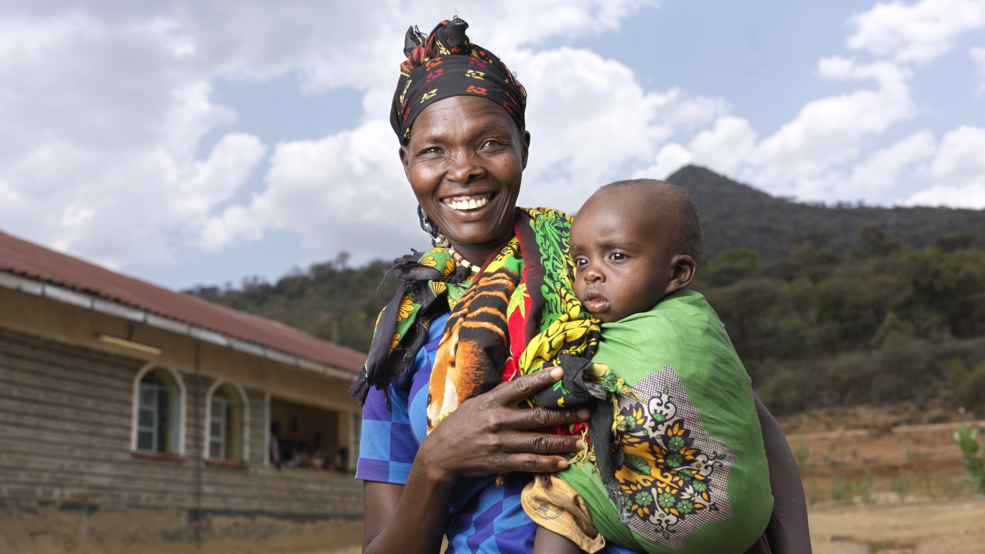Emily, 35. outside a clinic in West Pokot