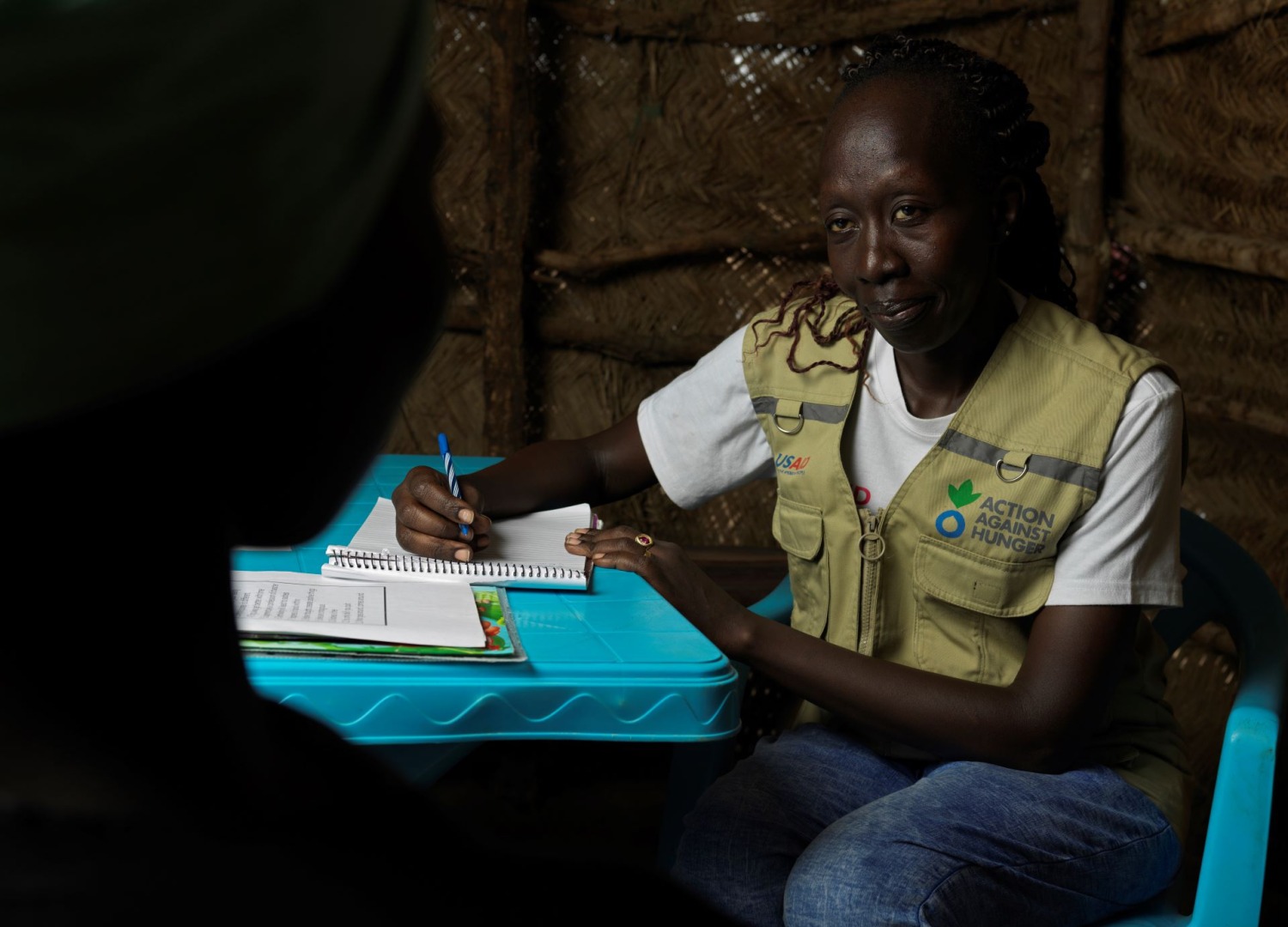An Action Against Hunger social worker in South Sudan.