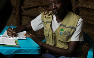 An Action Against Hunger social worker in South Sudan.