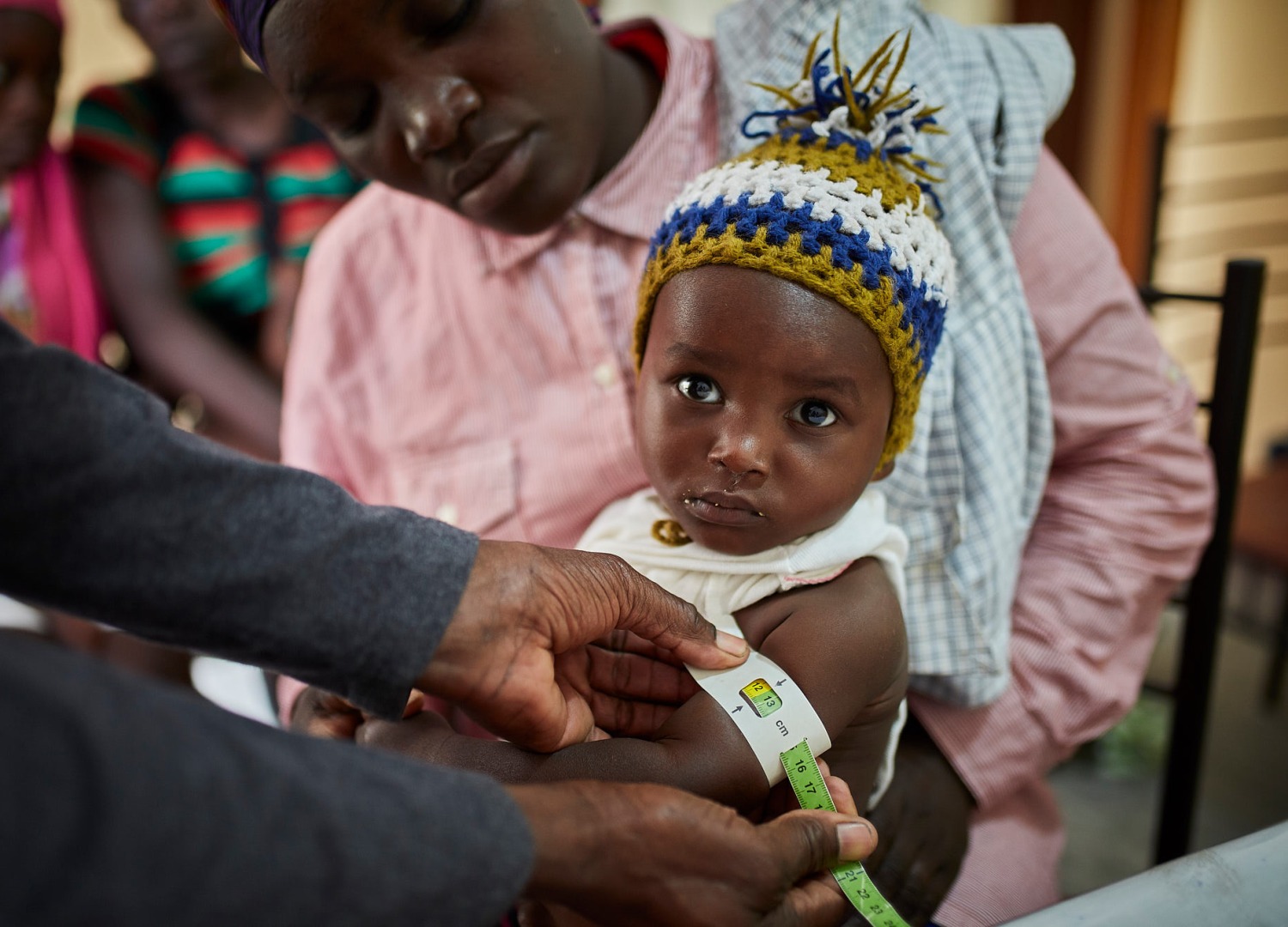 Measuring a child’s mid-upper arm circumference with a color-coded, graduated band is a cheap and simple way to detect undernutrition.