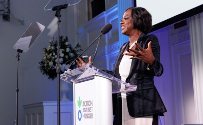 Viola Davis speaking at Action Against Hunger's 2024 gala