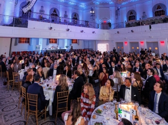 Dr. Charles E. Owubah speaking at Action Against Hunger's 2024 gala