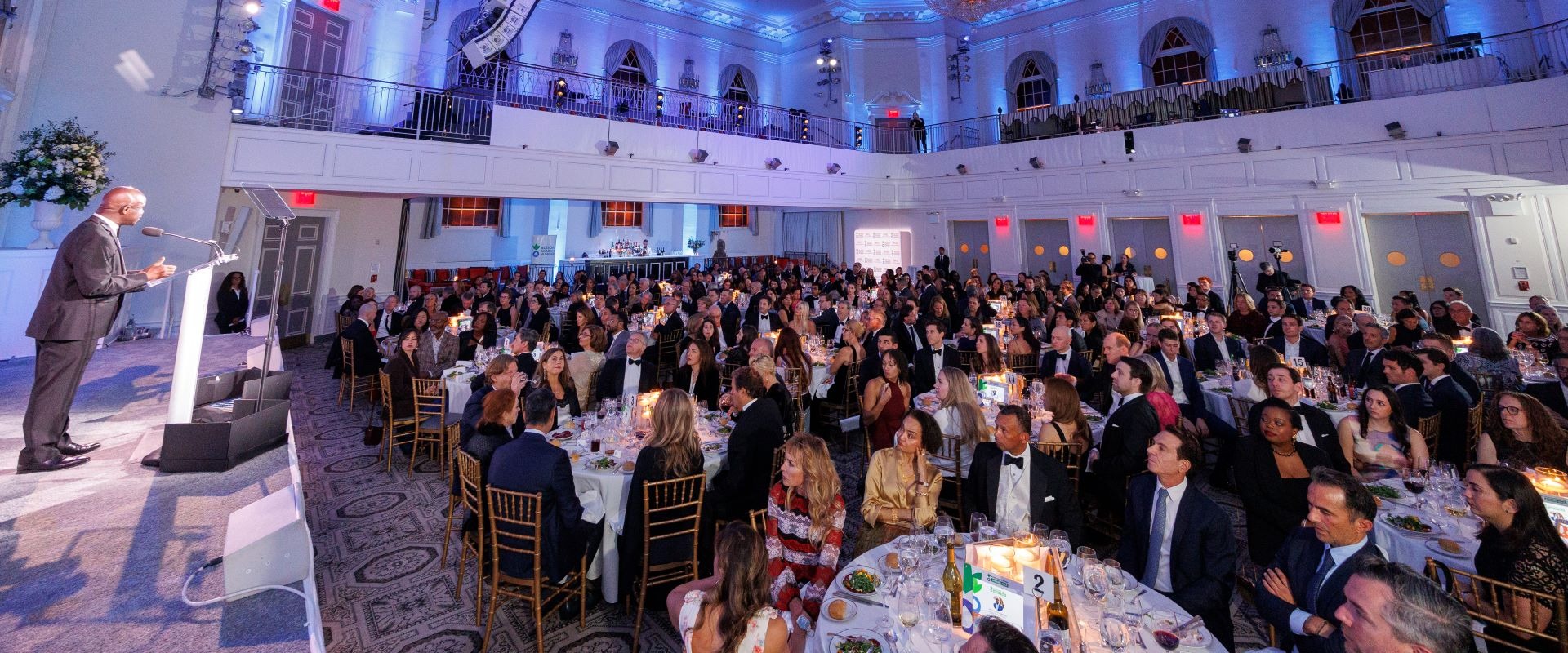 Dr. Charles E. Owubah speaking at Action Against Hunger's 2024 gala