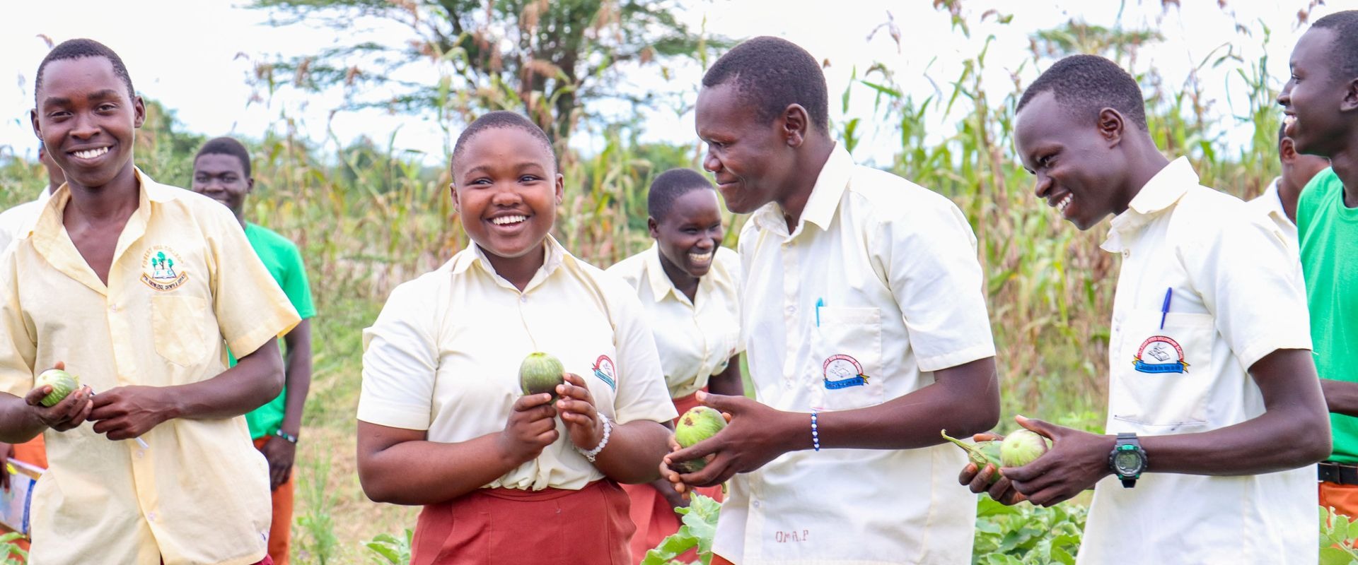 Patience and her fellow club members grow produce in the school garden.