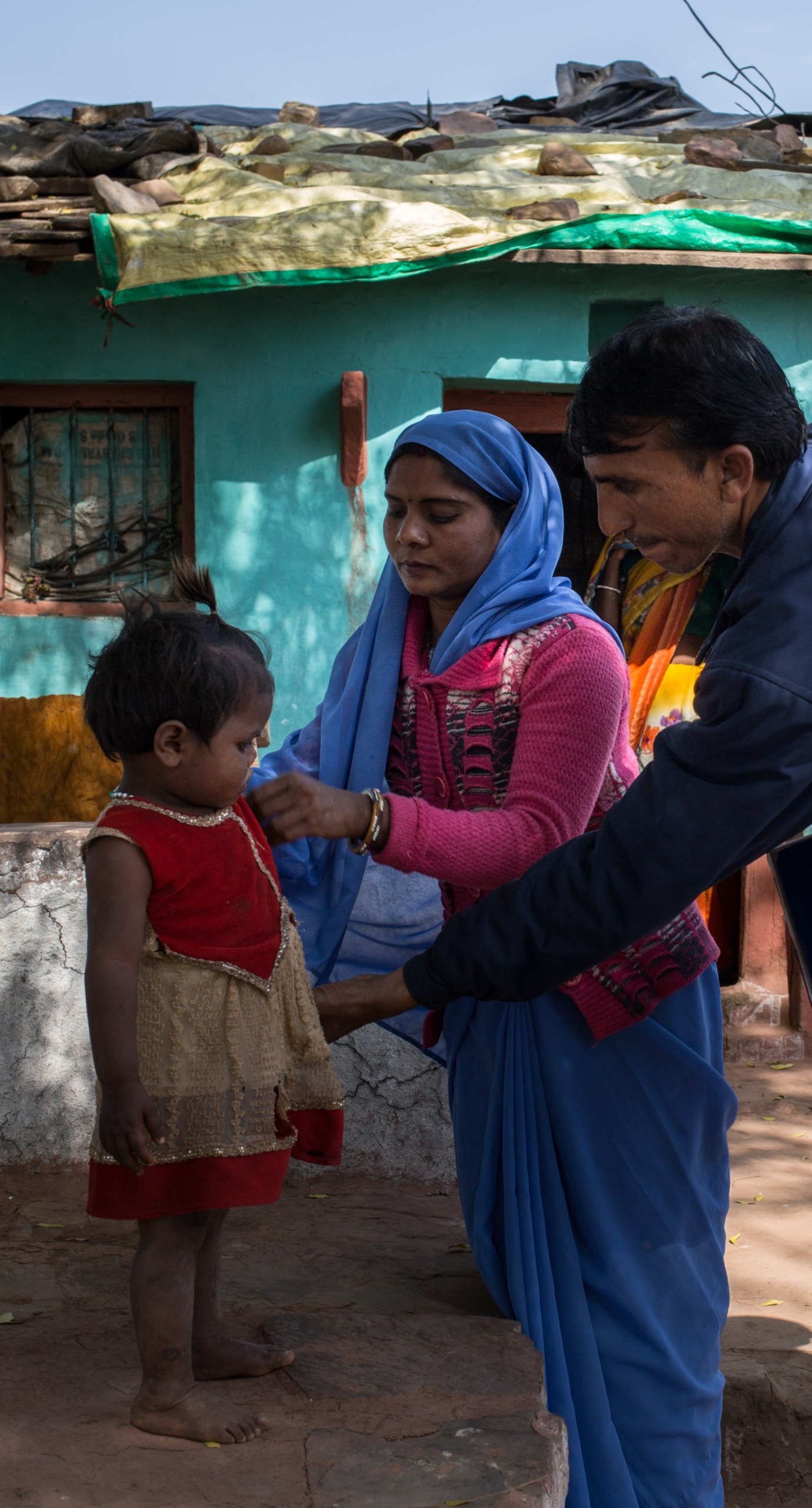 Balram goes door to door in his community, checking up on the health and nutrition of children and families.