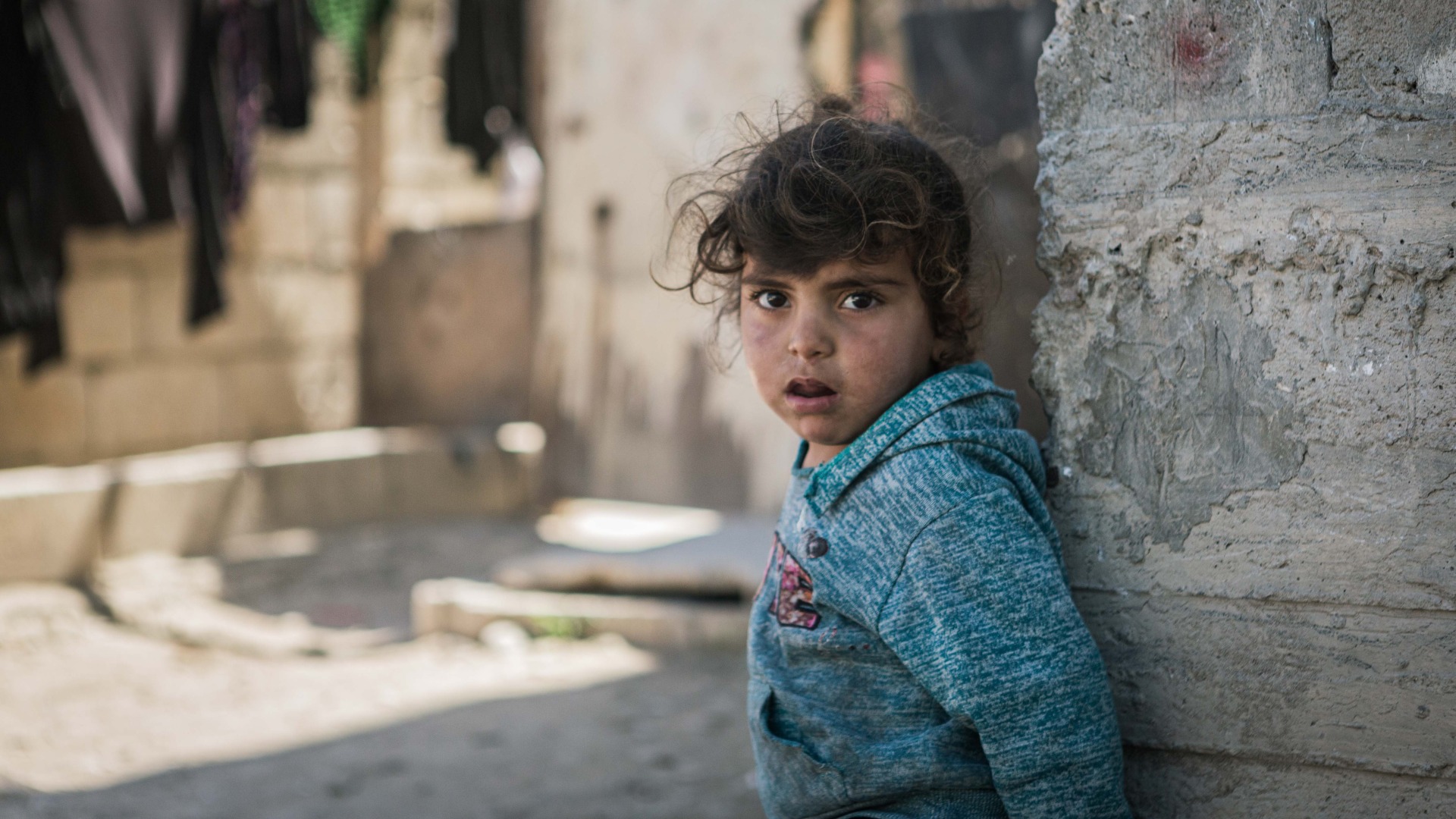 A Syrian refugee child in Lebanon.