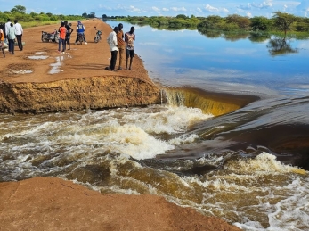 An area being flooded in South Sudan.
