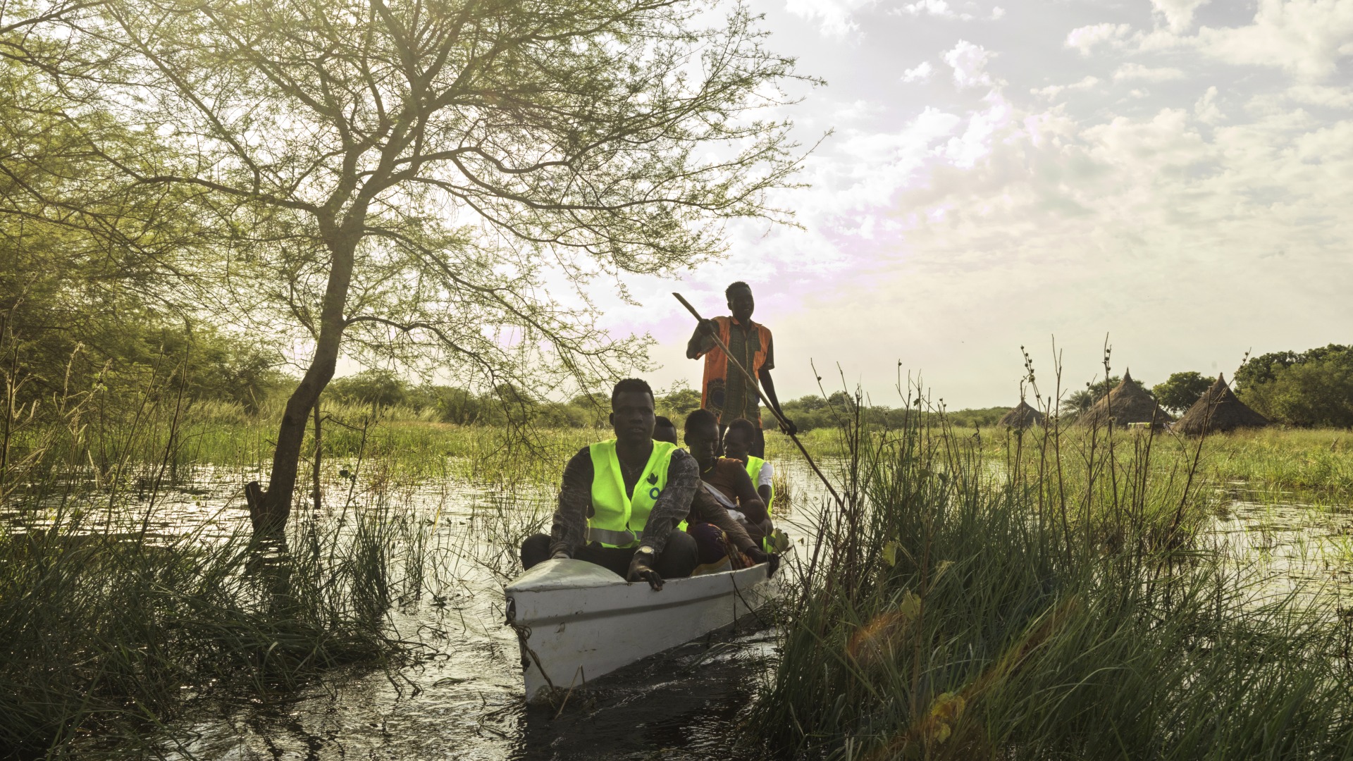 The Outreach Team take Bol Biel and her child back to the stabilisation centre as the child is showing signs of malnutrition.