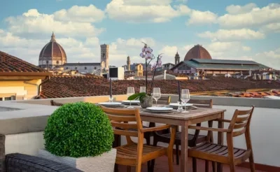 A rooftop of a building in Florence, Italy